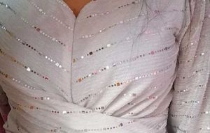 Sparkly White Cropped Top