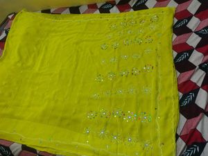 Embellished Yellow Saree