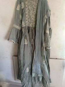 Lukhnowi Gown With Duppata