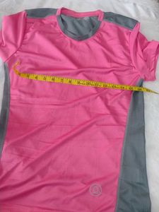 Pink & Grey Athletic T-Shirt