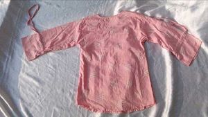 Light Pink Kurta with Embroidery