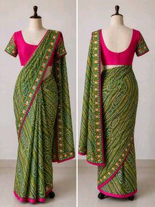 bandhani sare ( with blouse)