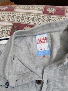 the Indian garage co Stylish Grey Polo T-Shirt