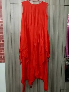 orange beautiful Sleeveless Kurta