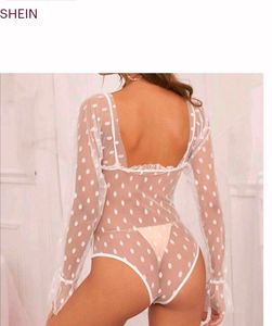 White Polka Dot Bodysuit