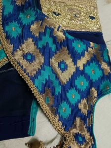 Designer Navy Blue Saree Blouse
