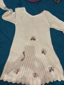 Pinterest-Inspired Ivory Knit Dress 🤍