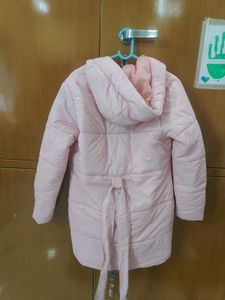 Pink Puffer Jacket with Hood