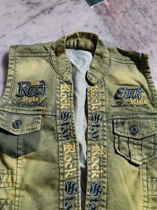 Vintage Style Denim Vest