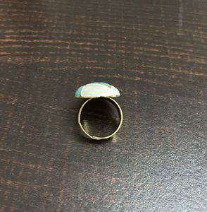 Chic Oval Leaf Design Ring