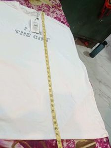 SHEIN White Graphic Print T-Shirt Dress