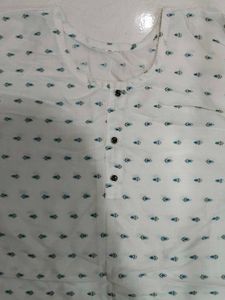 White Printed Kurta