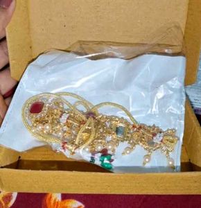 Rose gold plated Necklace with pretty earings