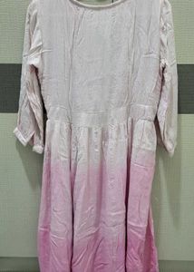 Pink Ombre Kurta with Tassels