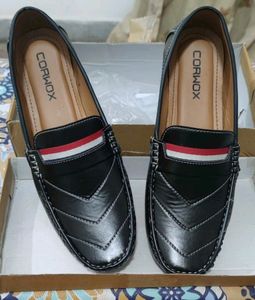 CORWOX Men's Black Loafer Shoes