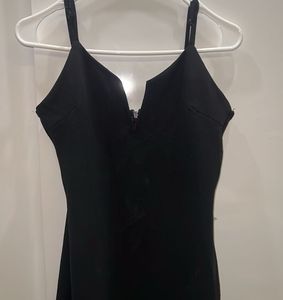 Chic Black V-Neck Mini Dress