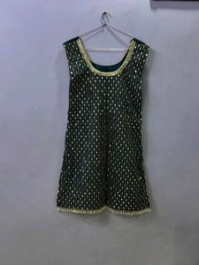 Embellished Green Kurta