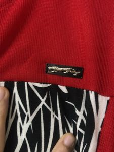 Red &amp; Black High-Low Dress