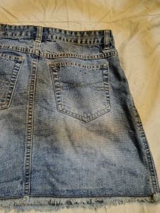 Blue Denim Mini Skirt