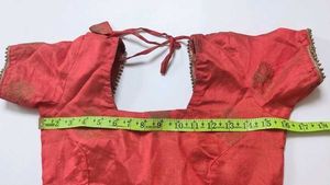 Elegant Coral Embroidered Blouse