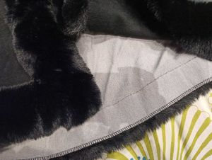 Imported Elegant Black Faux Fur Cape