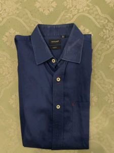 Men's Blue Slim Fit Casual Shirt