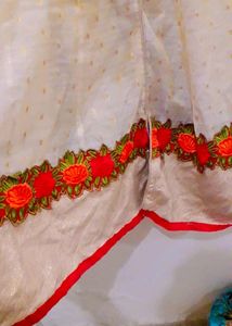 Embroidered Net Dupatta