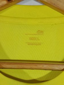 Yellow Printed Active Wear T-Shirt (Men's)