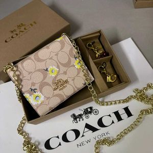 Coach Signature Wallet with Charms Set of 3 wd box