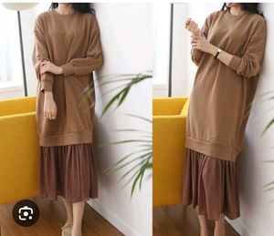 Casual Tan T-Shirt Dress