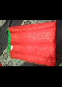 Beautiful Red Saree with Green Border