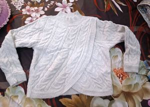 Imported  White Knit Pullover ( New)  ✨