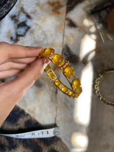 Gemstone Bangle Bracelet Set