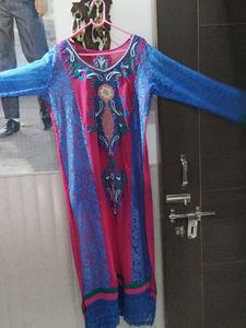 Beautiful Embroidery Work Net Kurta With Inner (38