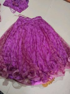 Purple Lehenga Skirt