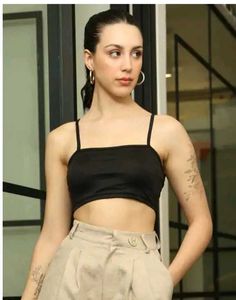 high neck sheer top with cami