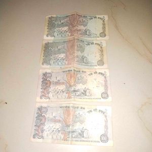 Rare Old Indian 100 Rupees 4 Note +Free Gift 🎁