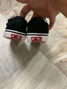 Vans Black &amp; White Velcro Shoes unisex