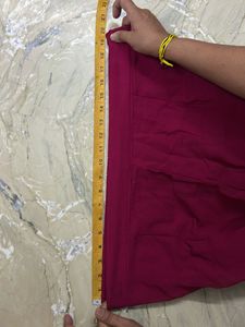 Women's Magenta Cropped Pants with dupatta