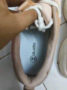 Stylish Pink &amp; Cream Sneakers