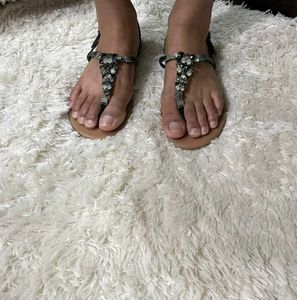 Charles & Keith Sparkly Jeweled Sandals