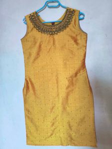 Yellow Embroidered Kurta