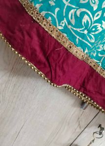 Teal Kurta Set with Embellished Pants