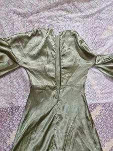 Elegant Sage Green Flowy Gown