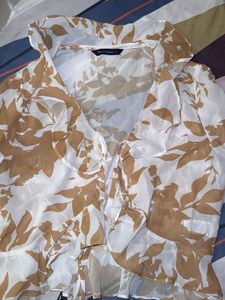 Floral Print Ruffle Crop Top