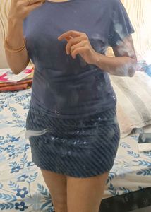 Comfy Blue Party Dress