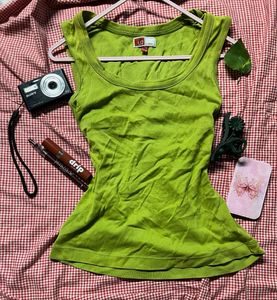 Y2K Lime Green Tank Top