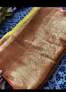 Vibrant Yellow Silk Saree with Rich Border