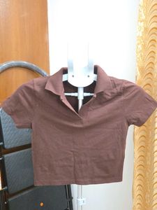 Nuon by Westside Cropped Polo Top