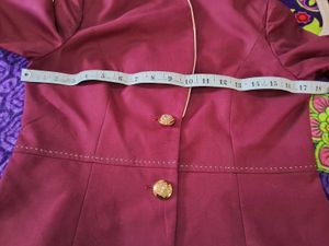 Chic Burgundy Blazer